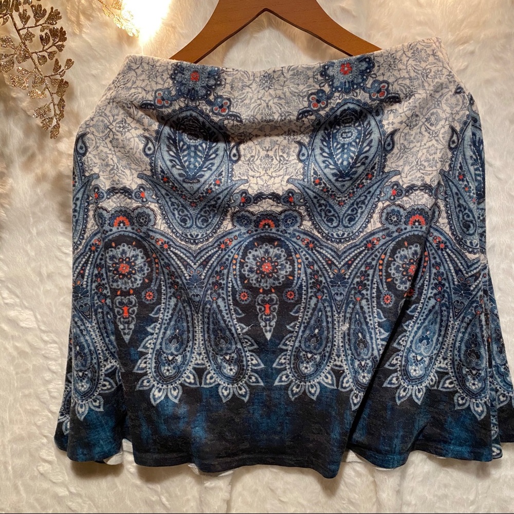 💣patterned paisley mini skirt